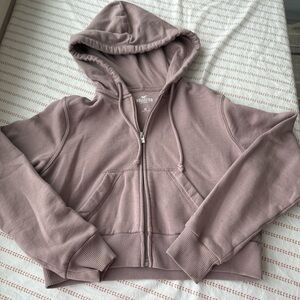 Hollister Mauve Zip-Up Hoodie